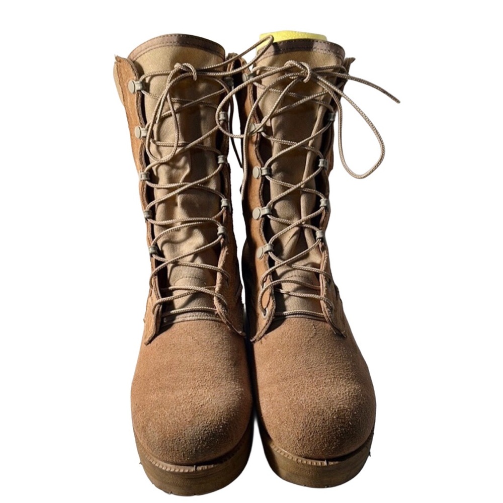 Vibram Mens Tan Suede Combat Boots Size 11